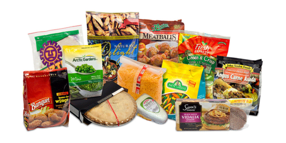 Private Label Printed Plastic Packaging Bags For Frozen Food