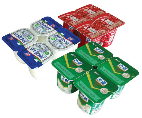 Yogurt Cup Easy Peel Lid Film / Lidding Film In Roll With Strong Sealing